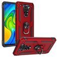 Husă blindată pentru Xiaomi Redmi Note 9, Nox Case Ring, roșu