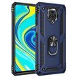 Husă blindată pentru Xiaomi Redmi Note 9S / 9 Pro, Nox Case Ring, albastru închis