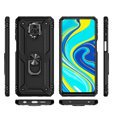 Husă blindată pentru Xiaomi Redmi Note 9S / 9 Pro, Nox Case Ring, negru