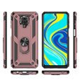 Husă blindată pentru Xiaomi Redmi Note 9S / 9 Pro, Nox Case Ring, roz