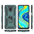 Husă blindată pentru Xiaomi Redmi Note 9S / 9 Pro, Nox Case Ring, verde