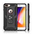 Husă blindată pentru iPhone 6+ / 6S+ / 7+ / 8+ Plus, Nox Case Ring, negru