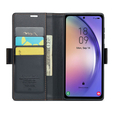 Husa cu clapetă CASEME pentru Samsung Galaxy A54 5G, Litchi Wallet, negru