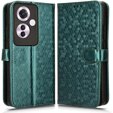 Husa cu clapetă pentru Oppo Reno 11F 5G, Wallet Rhombus, verde