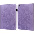 Husă cu clapetă pentru Samsung Galaxy Tab A8 10.5 SM-X200 SM-X205, flower, violet