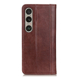 Husa cu clapetă pentru Sony Xperia 1 VI, Split Leather, maro