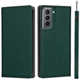 Husă din piele pentru Samsung Galaxy S22 Plus, ERBORD Grain Leather, verde