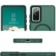 Husă pentru Samsung Galaxy S20 FE, pentru MagSafe, ERBORD Matt Case, verde + sticlă pentru ecran