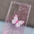 Husă pentru Samsung Galaxy S24 Ultra, Glitter Butterfly, roz