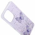 Husă pentru Xiaomi Redmi 13C / Poco C65, Glitter Butterfly, violet