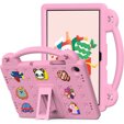 Husă pentru copii pentru Samsung Galaxy Tab A9+, Cute Patterns, cu suport, roz