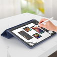 Husă pentru iPad pro 12.9 2020/2021/2022, Smartcase cu spațiu pentru stylus, albastru