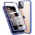 Husa pentru iPhone 12 Pro, Magnetic Dual Glass, albastru