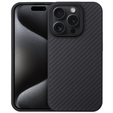 Husă pentru iPhone 15 Pro, Aramid Fiber Cover, negru