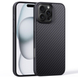 Husă pentru iPhone 16 Pro, Aramid Fiber Cover, negru