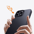 Husă pentru iPhone 16 Pro Max, Aramid Fiber Cover, negru