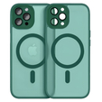 Husă pentru iPhone 16 Pro Max, pentru MagSafe, ERBORD Matt Case, verde + sticlă pentru ecran