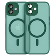 Husă pentru iPhone 16, pentru MagSafe, ERBORD Matt Case, verde + sticlă pentru ecran