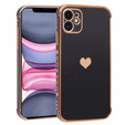 Huse pentru Apple iPhone 11, Electro heart, negru