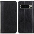 Huse pentru Google Pixel 8 Pro, Wallet Litchi Leather, negru