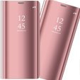 Huse pentru LG Velvet, Clear View, roz rose gold