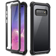 Huse pentru Samsung Galaxy S10 Plus, Dexnor Full Body Rugged, transparent / negru