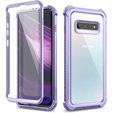 Huse pentru Samsung Galaxy S10 Plus, Dexnor Full Body Rugged, transparent / violet