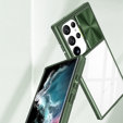 Huse pentru Samsung Galaxy S22 Ultra, Slide Camera, verde