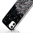 Huse pentru iPhone 12/12 Pro, Glittery, negru