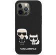 Karl Lagerfeld Huse pentru iPhone 13 Pro, Silicone Karl&Choupette, negru