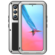 Love Mei Huse pentru Samsung Galaxy S22, armored with glass, de argint