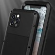 Love Mei Huse pentru iPhone 12 Pro, armored with glass, negru