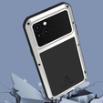 Love Mei Huse pentru iPhone 14, armored with glass, de argint