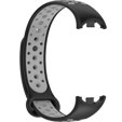 Pasek Silikonowy do Xiaomi Smart Band 8, Czarny / Szary