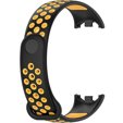 Pasek Silikonowy do Xiaomi Smart Band 8, Czarny / Żółty